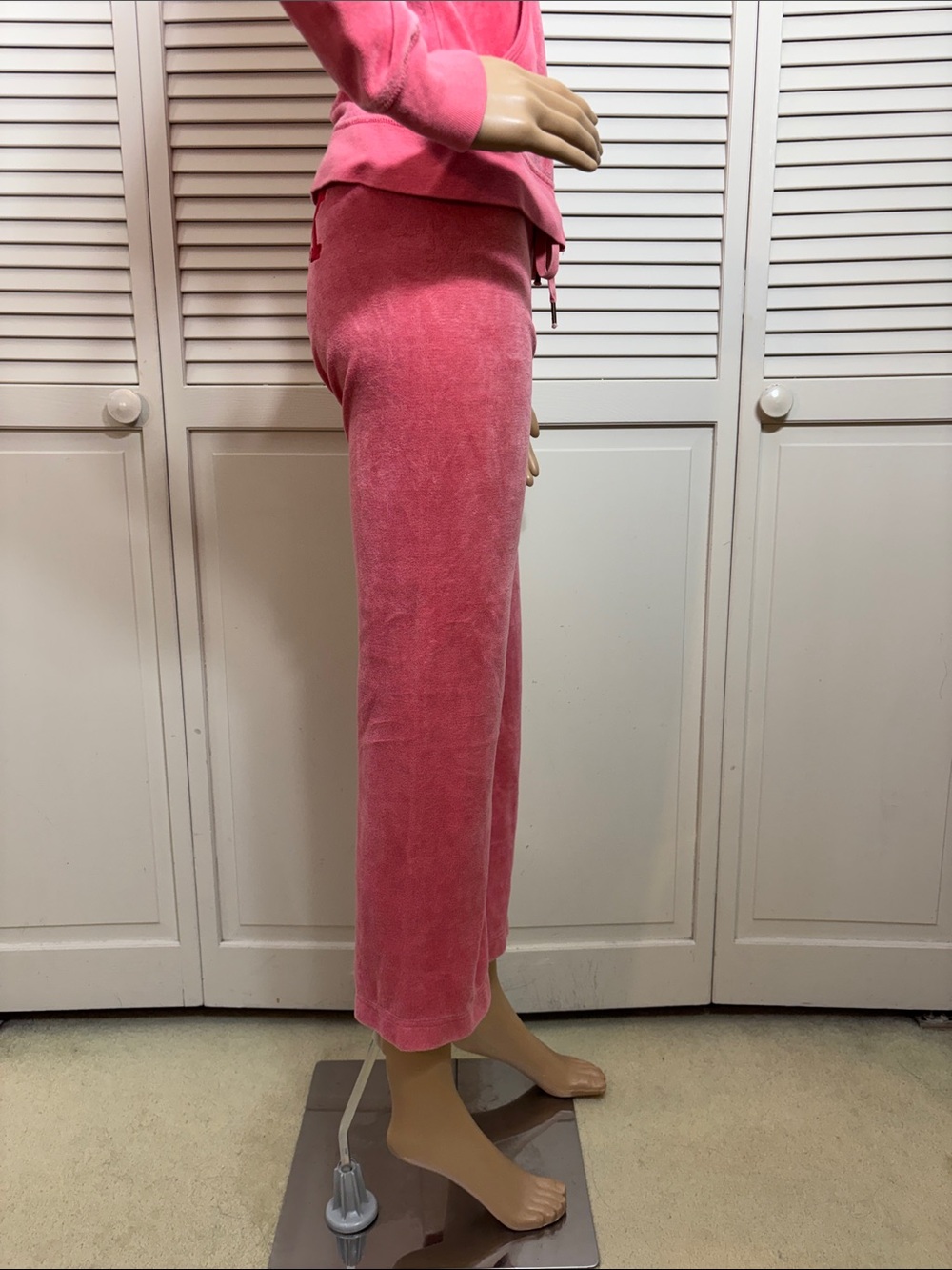 Y2K PINK Victoria's Secret Velour Zip Hoodie & Joggers Set Small - Picture 7 of 12